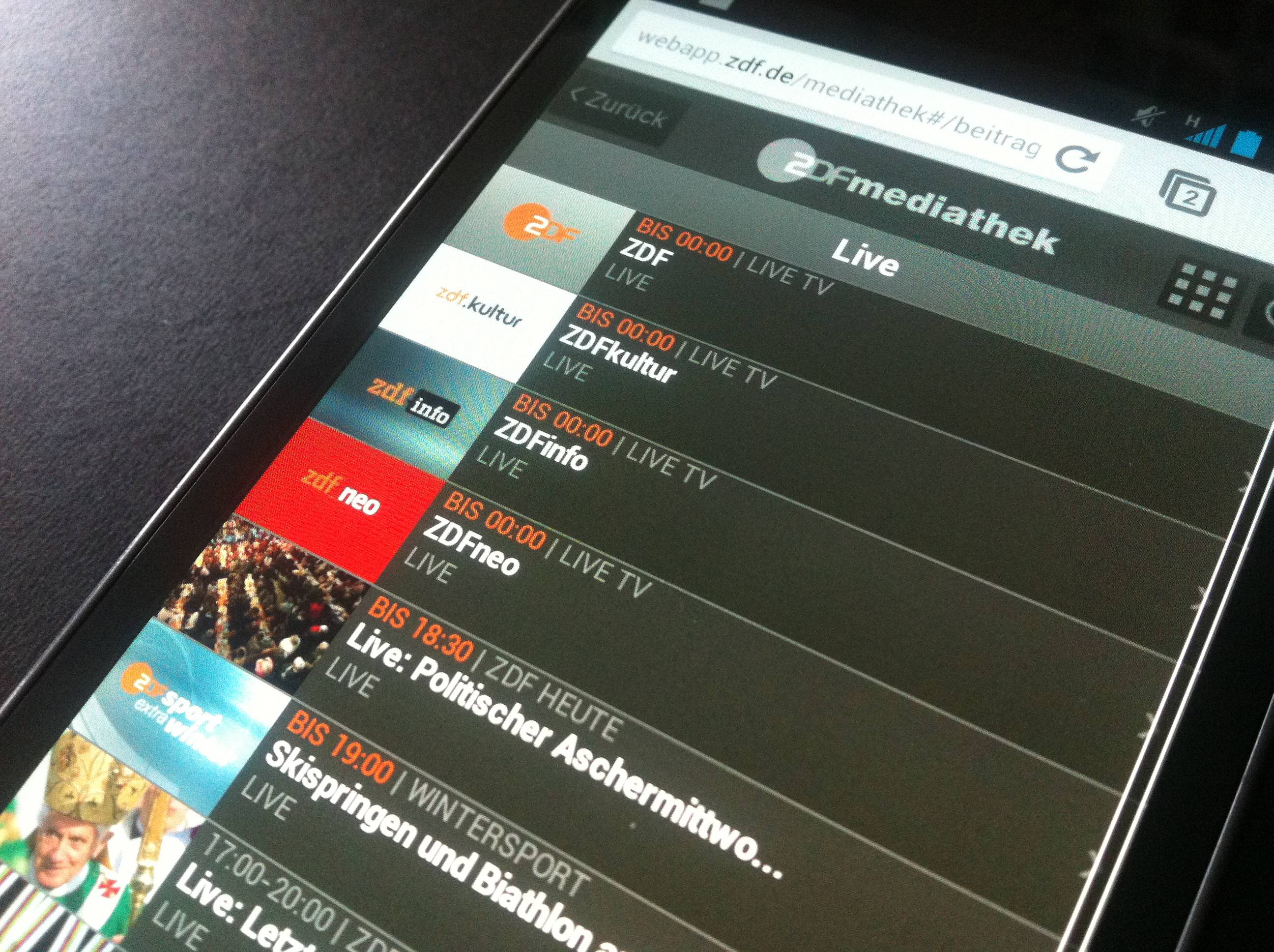 ARD und ZDF als Livestream für Desktop und Mobile