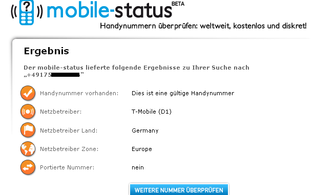 mobile status